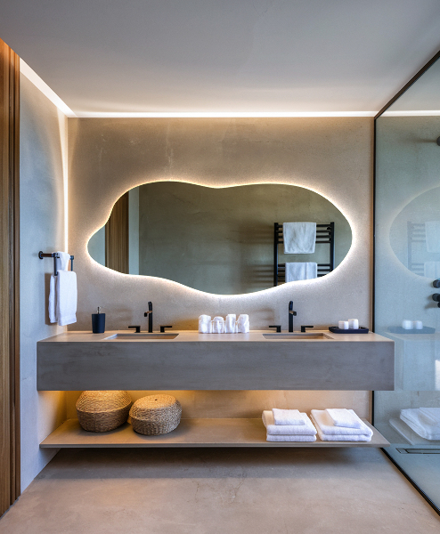 Led ogledalo nepravilna oblika 45x100 cm