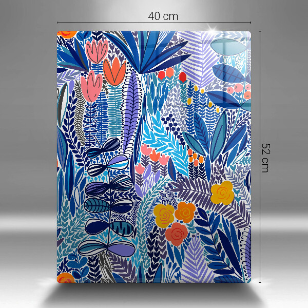 Steklena podloga za rezanje Pobarvan travnik