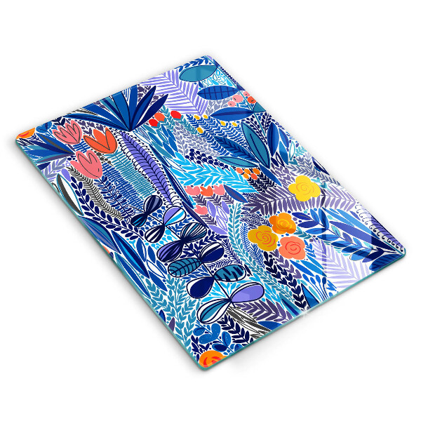 Steklena podloga za rezanje Pobarvan travnik