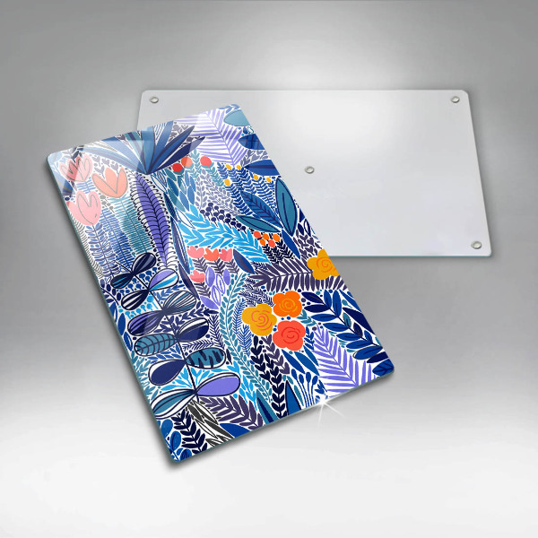 Steklena podloga za rezanje Pobarvan travnik