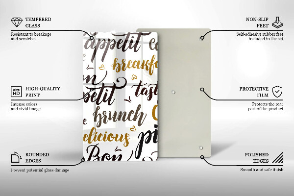 Steklena podloga za rezanje Bon appetit