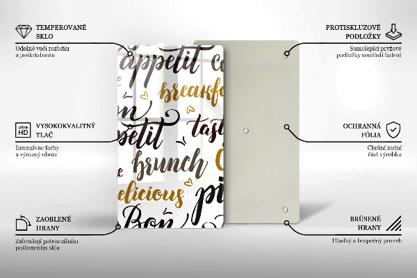 Steklena podloga za rezanje Bon appetit