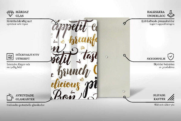 Steklena podloga za rezanje Bon appetit