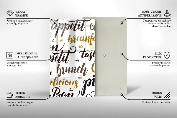 Steklena podloga za rezanje Bon appetit