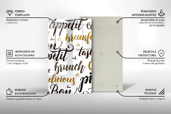 Steklena podloga za rezanje Bon appetit