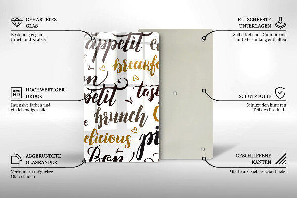 Steklena podloga za rezanje Bon appetit