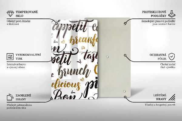 Steklena podloga za rezanje Bon appetit