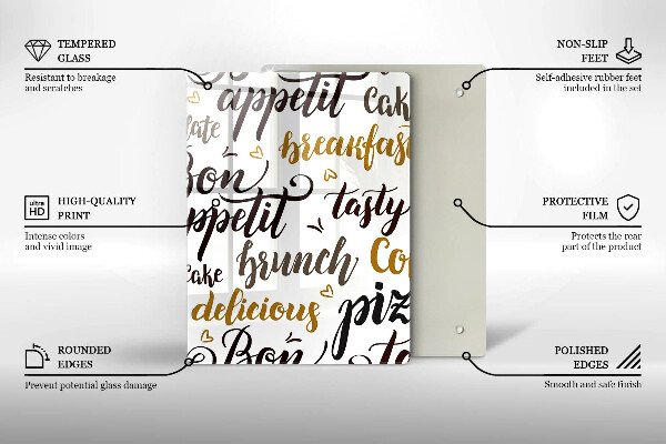 Steklena podloga za rezanje Bon appetit