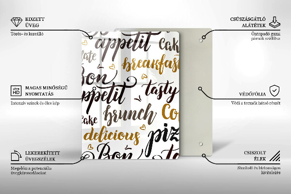 Steklena podloga za rezanje Bon appetit