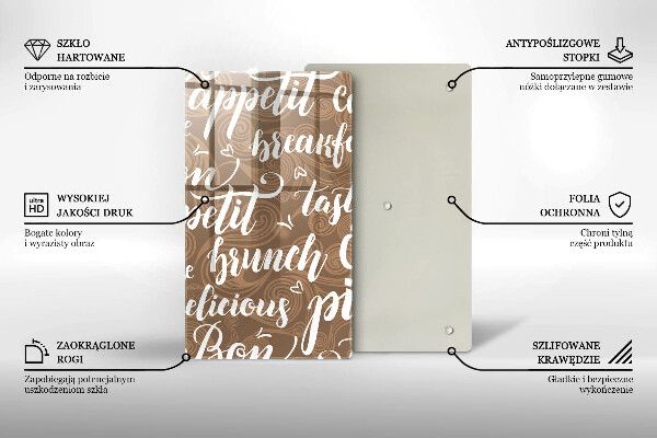 Steklena podloga za rezanje Bon appetit
