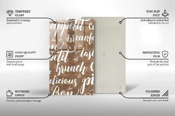 Steklena podloga za rezanje Bon appetit