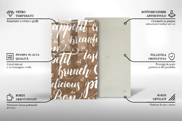 Steklena podloga za rezanje Bon appetit