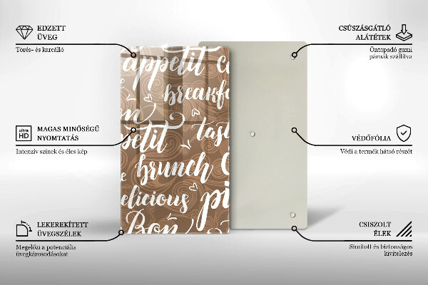 Steklena podloga za rezanje Bon appetit