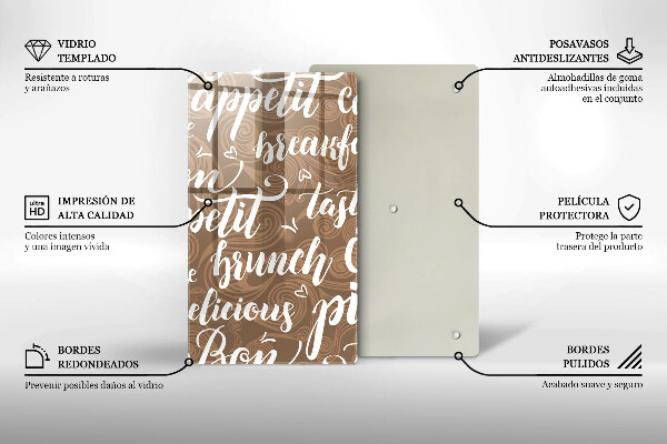 Steklena podloga za rezanje Bon appetit