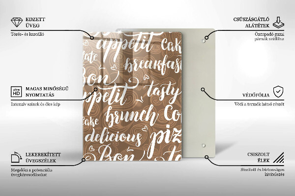 Steklena podloga za rezanje Bon appetit