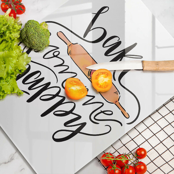 Steklena podloga za rezanje Bake someone happy