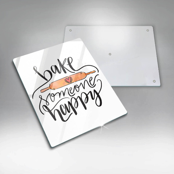 Steklena podloga za rezanje Bake someone happy