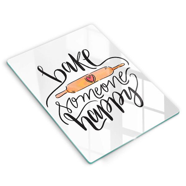 Steklena podloga za rezanje Bake someone happy