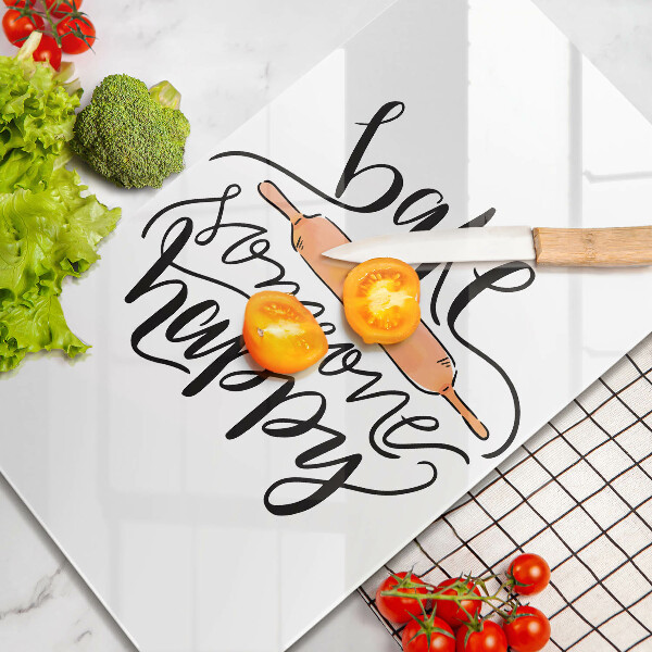 Steklena podloga za rezanje Bake someone happy