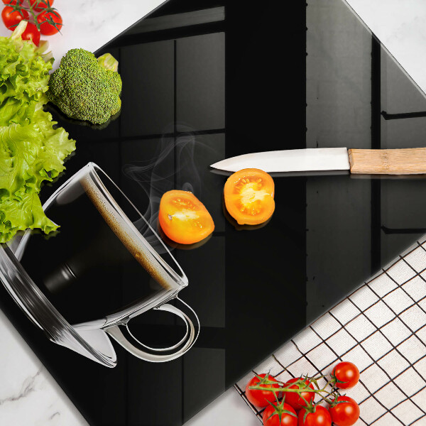 Steklena podloga za rezanje Kozarec vroče kave