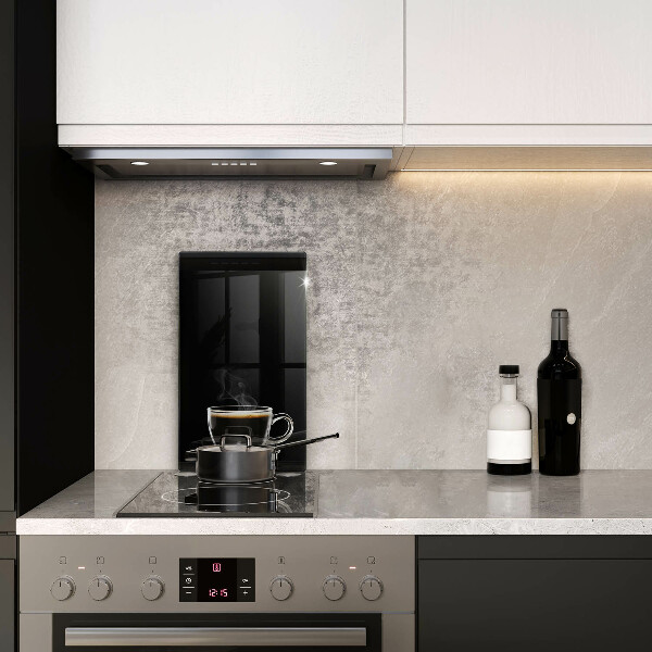 Steklena podloga za rezanje Kozarec vroče kave