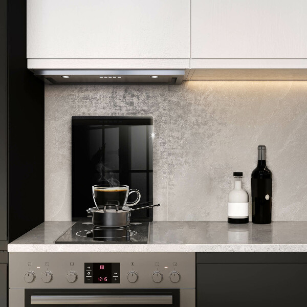 Steklena podloga za rezanje Kozarec vroče kave