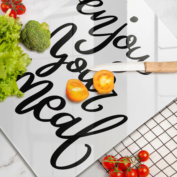 Steklena podloga za rezanje Enjoy your meal