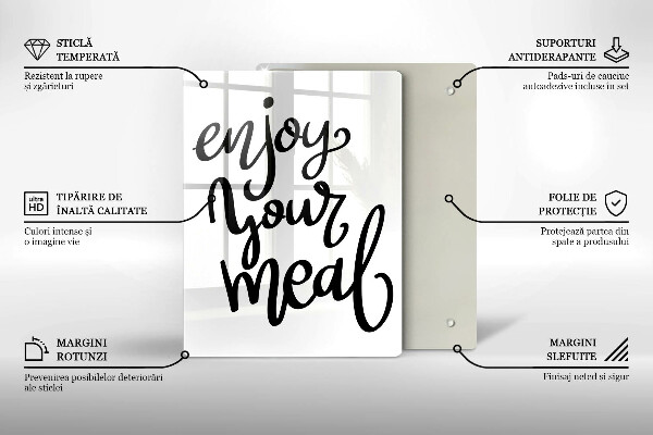 Steklena podloga za rezanje Enjoy your meal