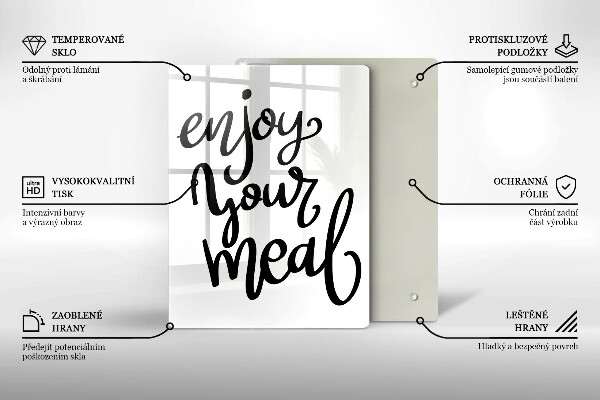 Steklena podloga za rezanje Enjoy your meal