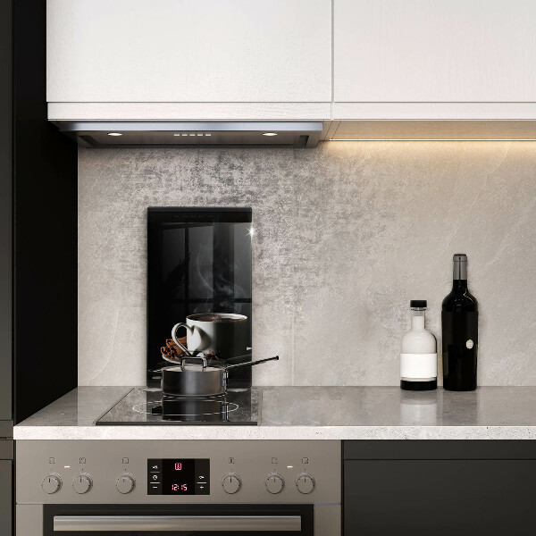 Steklena podloga za rezanje Skodelica vroče kave