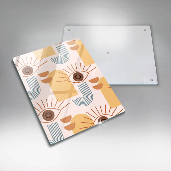 Steklena podloga za rezanje Boho vzorec oči