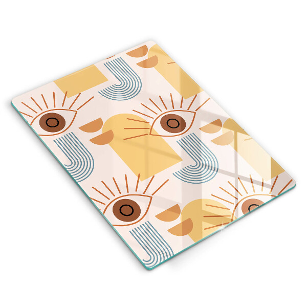Steklena podloga za rezanje Boho vzorec oči