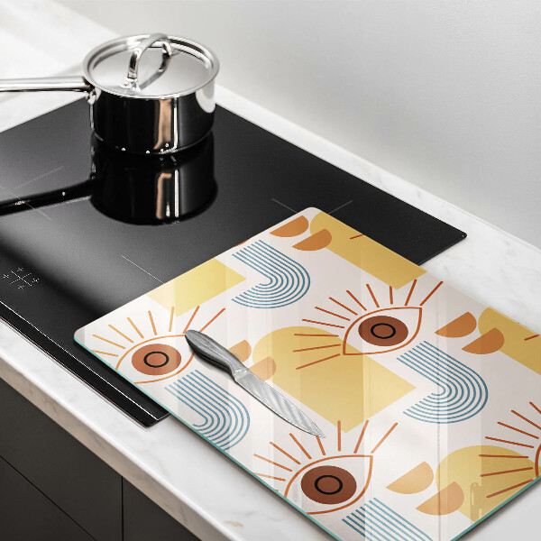 Steklena podloga za rezanje Boho vzorec oči