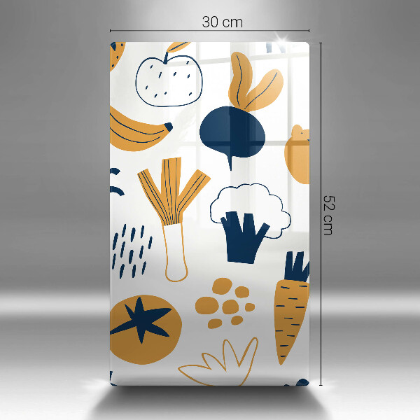 Steklena podloga za rezanje Ilustracija hrane