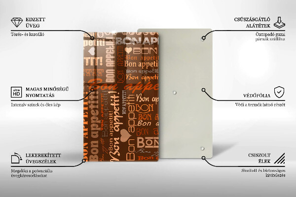 Steklena podloga za rezanje Bon appetit