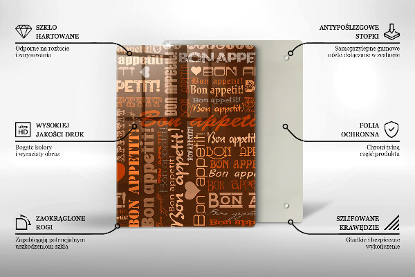 Steklena podloga za rezanje Bon appetit