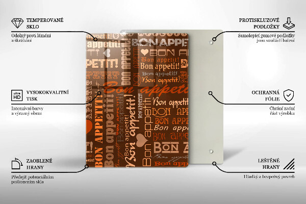 Steklena podloga za rezanje Bon appetit