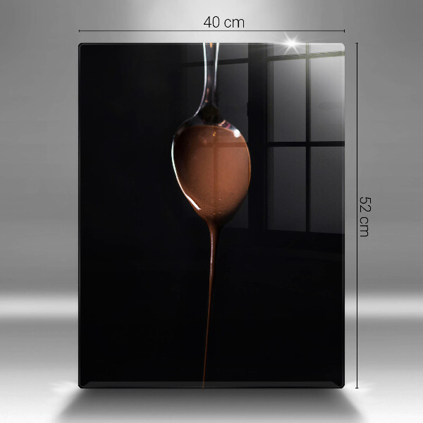 Steklena podloga za rezanje Žlička čokolade