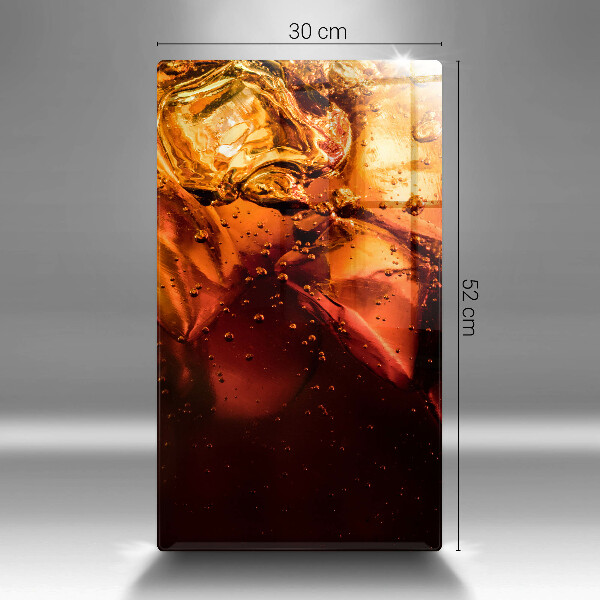 Steklena podloga za rezanje Cola pijača z ledom