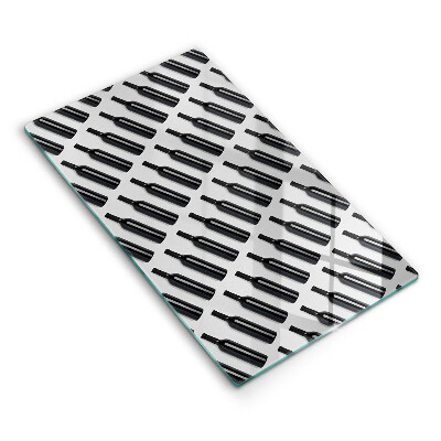 Steklena podloga za rezanje Steklenice črnega vina