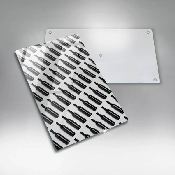 Steklena podloga za rezanje Steklenice črnega vina