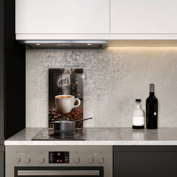 Steklena podloga za rezanje Vroča skodelica kave