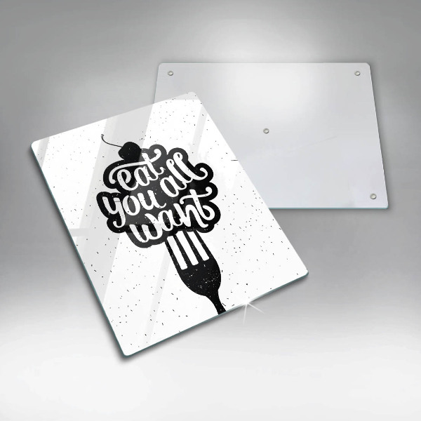 Steklena podloga za rezanje Eat all you want