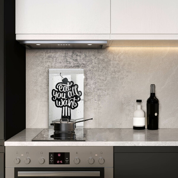 Steklena podloga za rezanje Eat all you want
