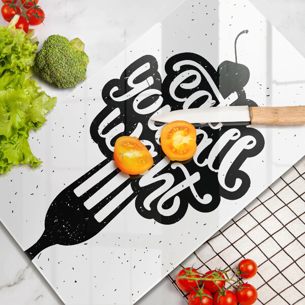 Steklena podloga za rezanje Eat all you want