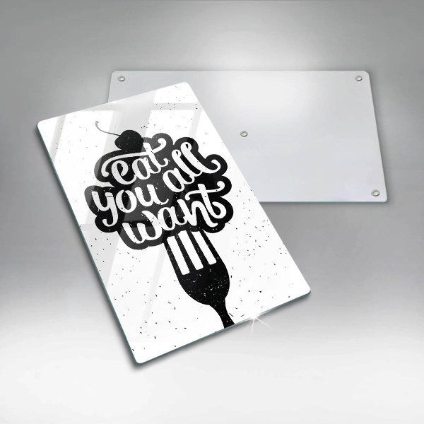 Steklena podloga za rezanje Eat all you want