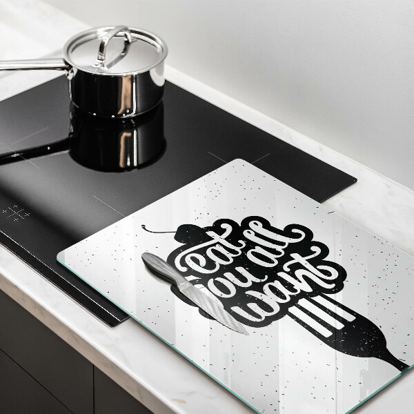 Steklena podloga za rezanje Eat all you want