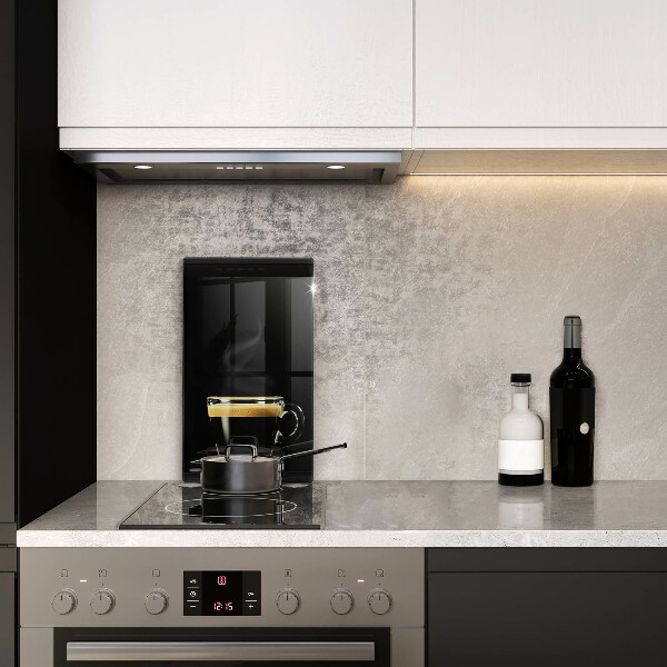 Steklena podloga za rezanje Kozarec črne kave