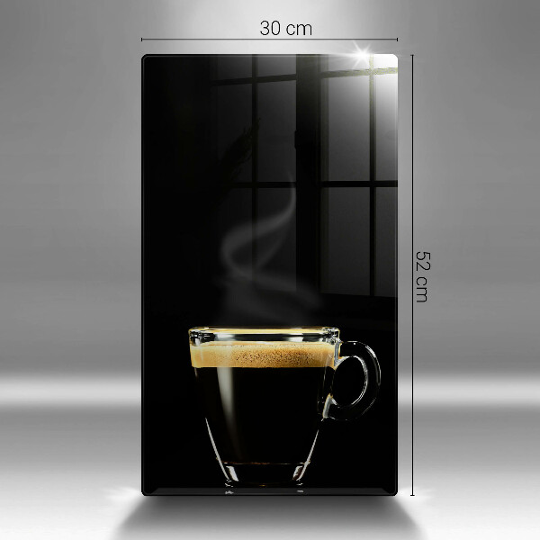 Steklena podloga za rezanje Kozarec črne kave