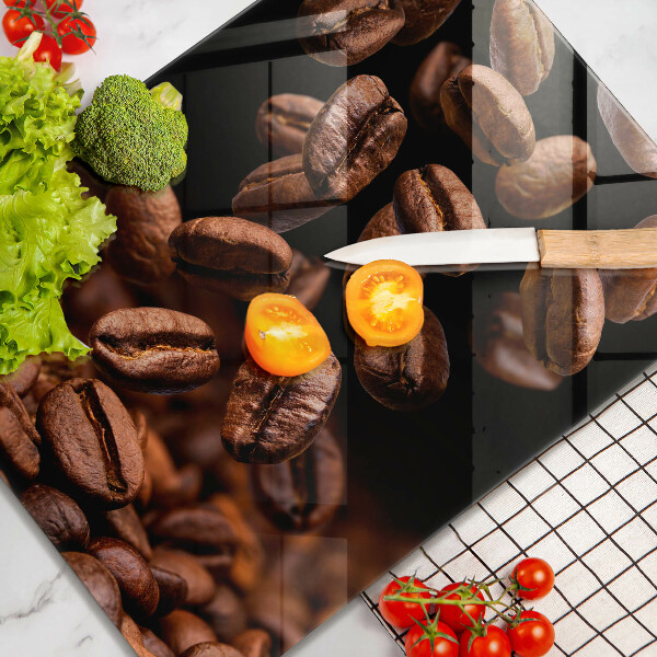 Steklena podloga za rezanje Rjava kavna zrna